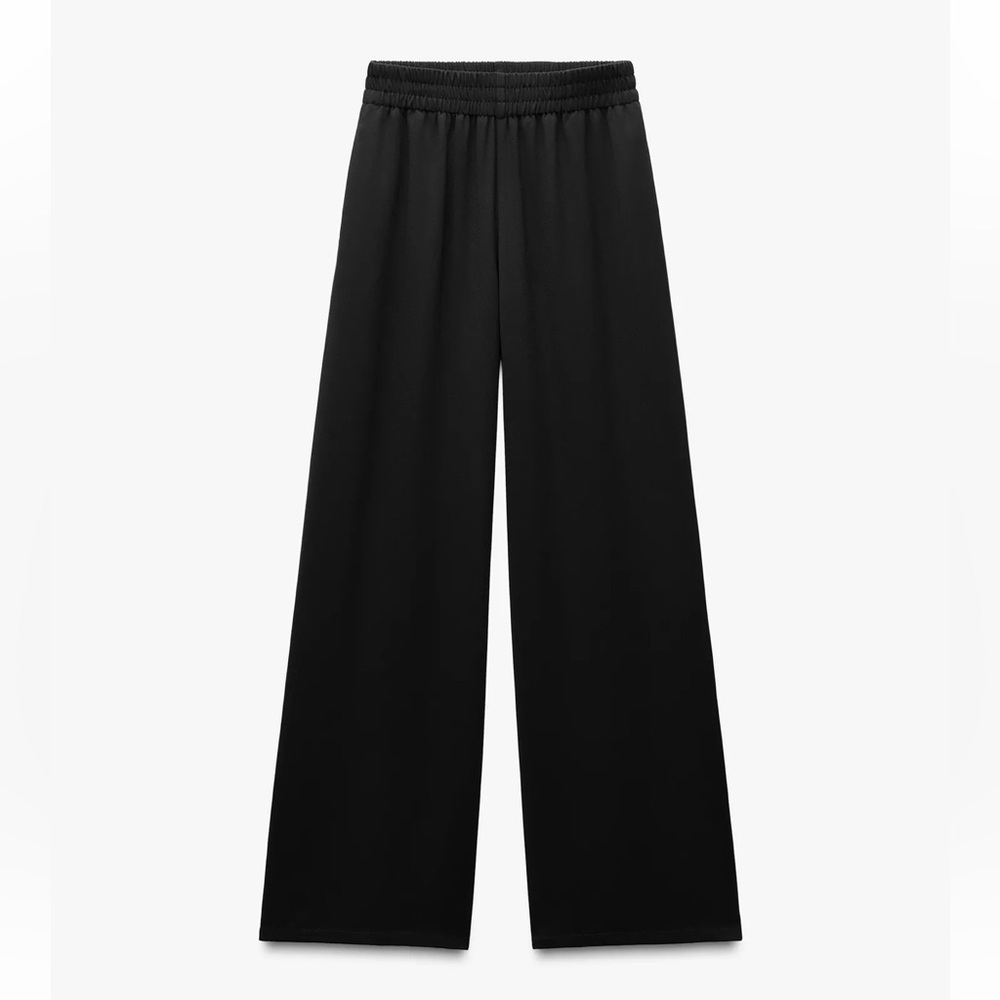 Zara Crepe Wide Leg Pants 🖤